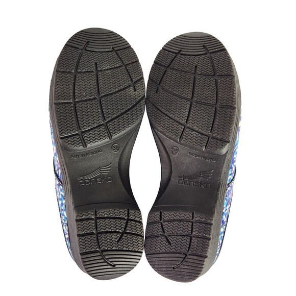 Dansko LT Pro Clog Leather Womens EU 38 US 7.5 - 8 Blue Dash Multicolor Print - Picture 9 of 10